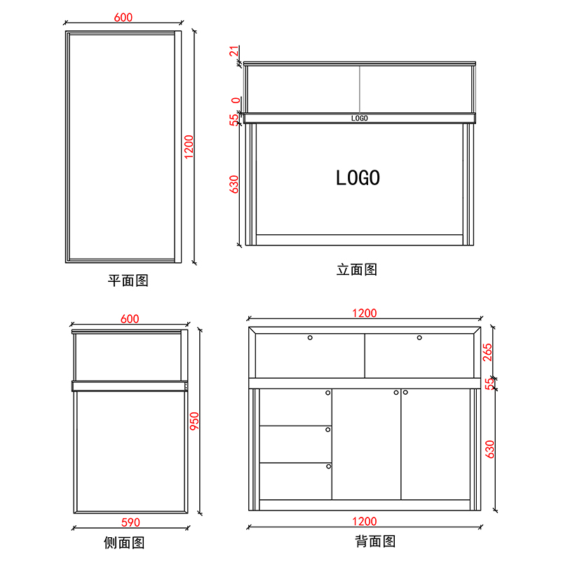 玻璃珠寶展示柜尺寸,展柜尺寸定制 玻璃珠寶展示柜尺寸,展柜尺寸定制