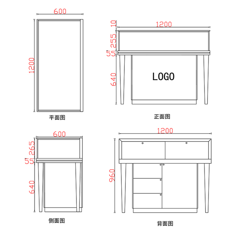 大理石手表展示柜E款-09前柜 大理石手表展示柜E款-09前柜