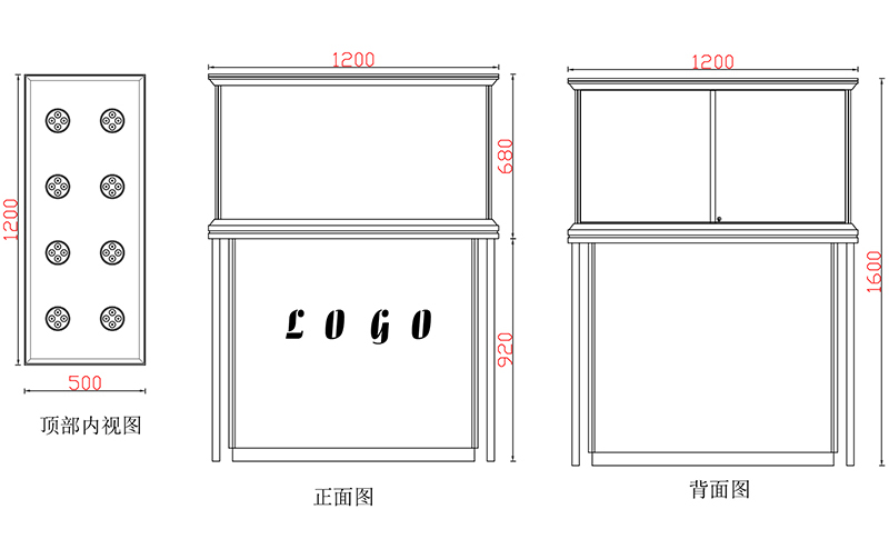 精品櫥窗珠寶展示柜H款 精品櫥窗珠寶展示柜H款