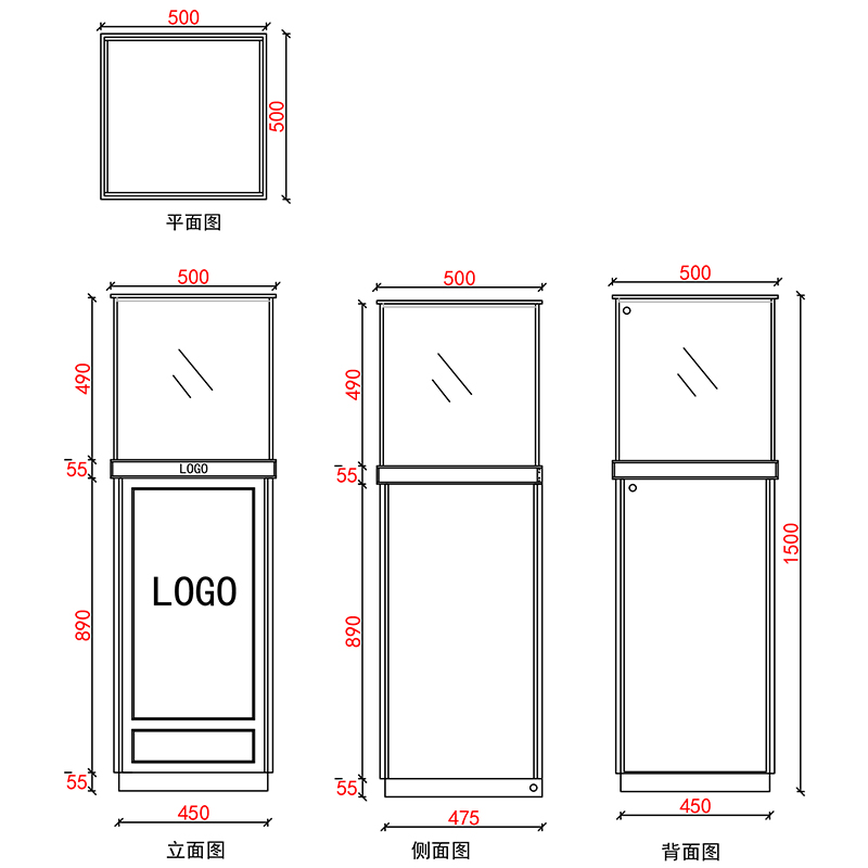 珠寶精品展柜D-01款 珠寶精品展柜D-01款