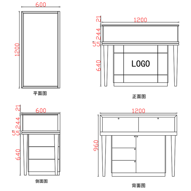 大理石手表展示柜E款-01 大理石手表展示柜E款-01